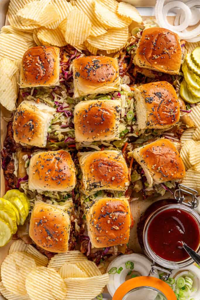 pulled pork sliders on sheet pan