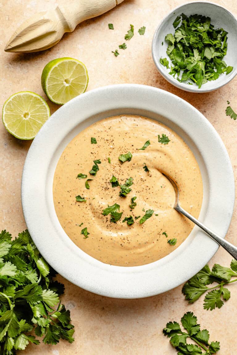 chipotle mayo in bowl with spoon