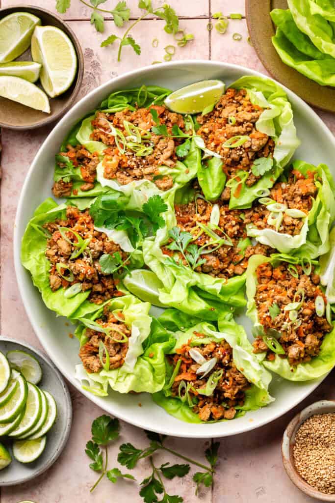 Ground Turkey Lettuce Wraps - All the Healthy Things