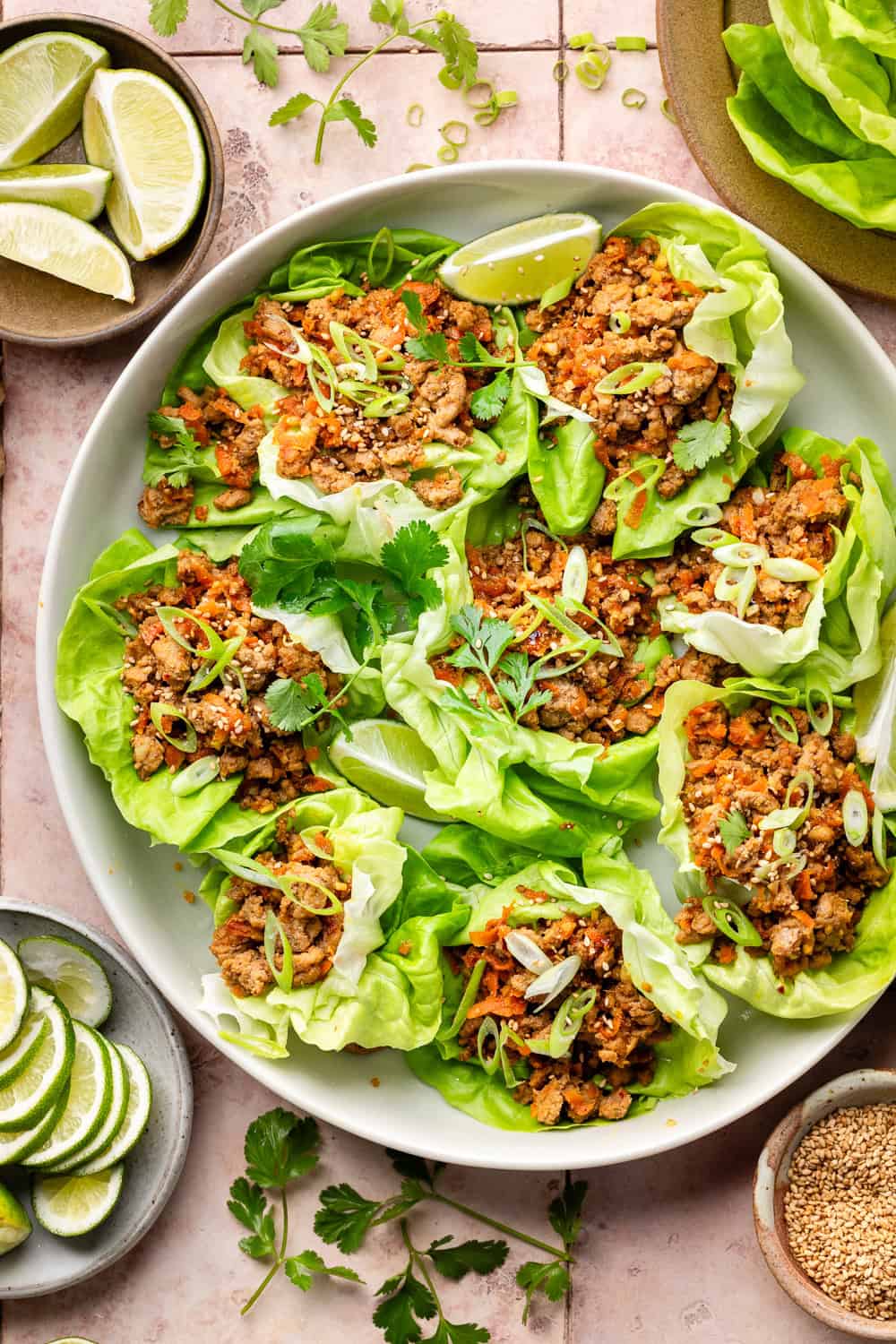 lettuce wraps on plate