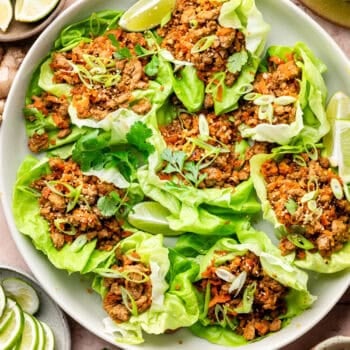 lettuce wraps on plate