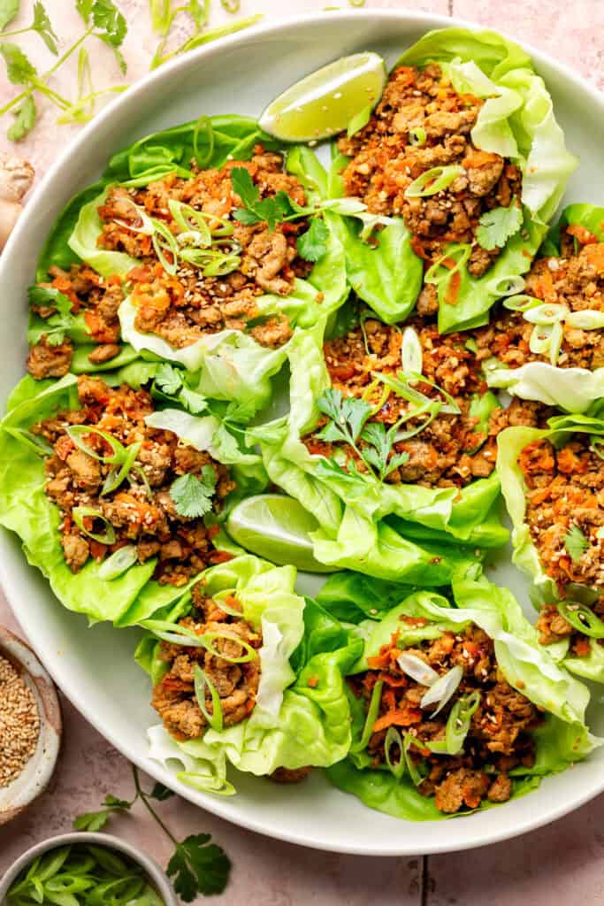 lettuce wraps on plate