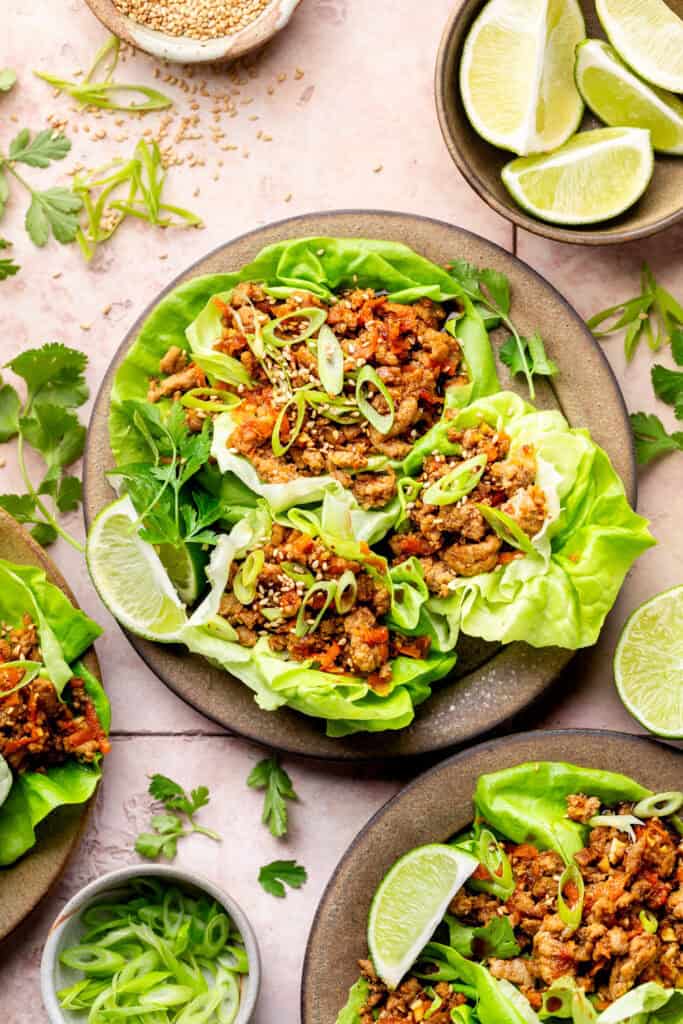 lettuce wraps on plate