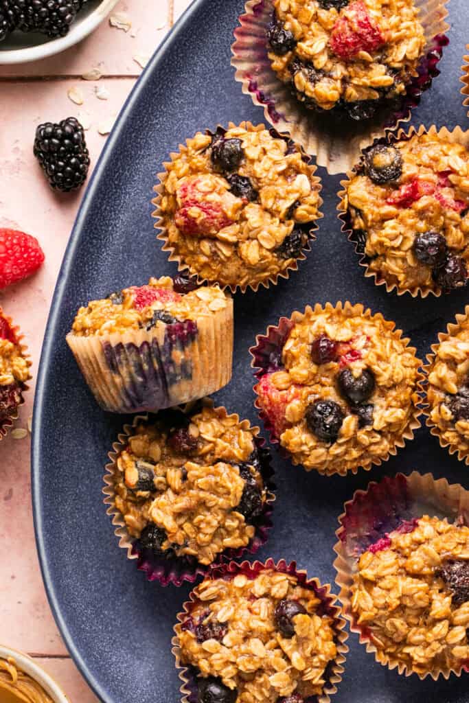 triple berry cups on platter