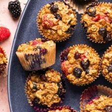 Triple Berry Baked Oatmeal Cups
