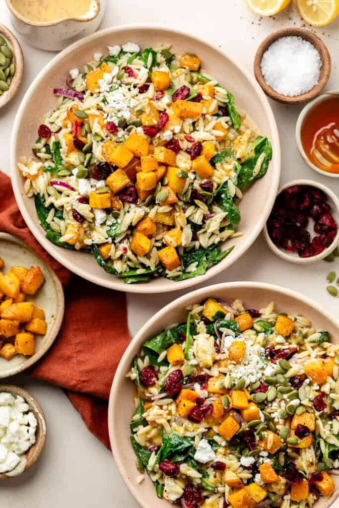 salad served in two bowls