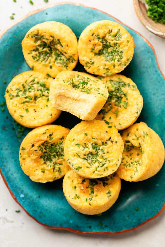 egg bites on serving dish