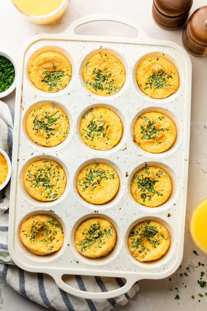 egg bites in muffin tin