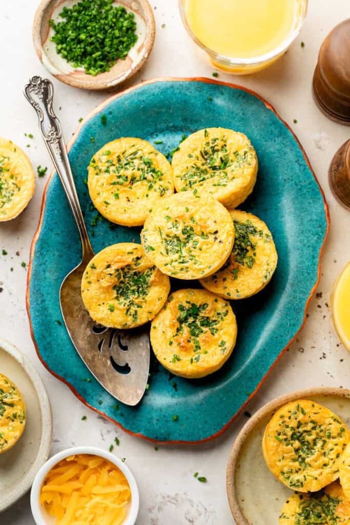 egg bites on serving dish