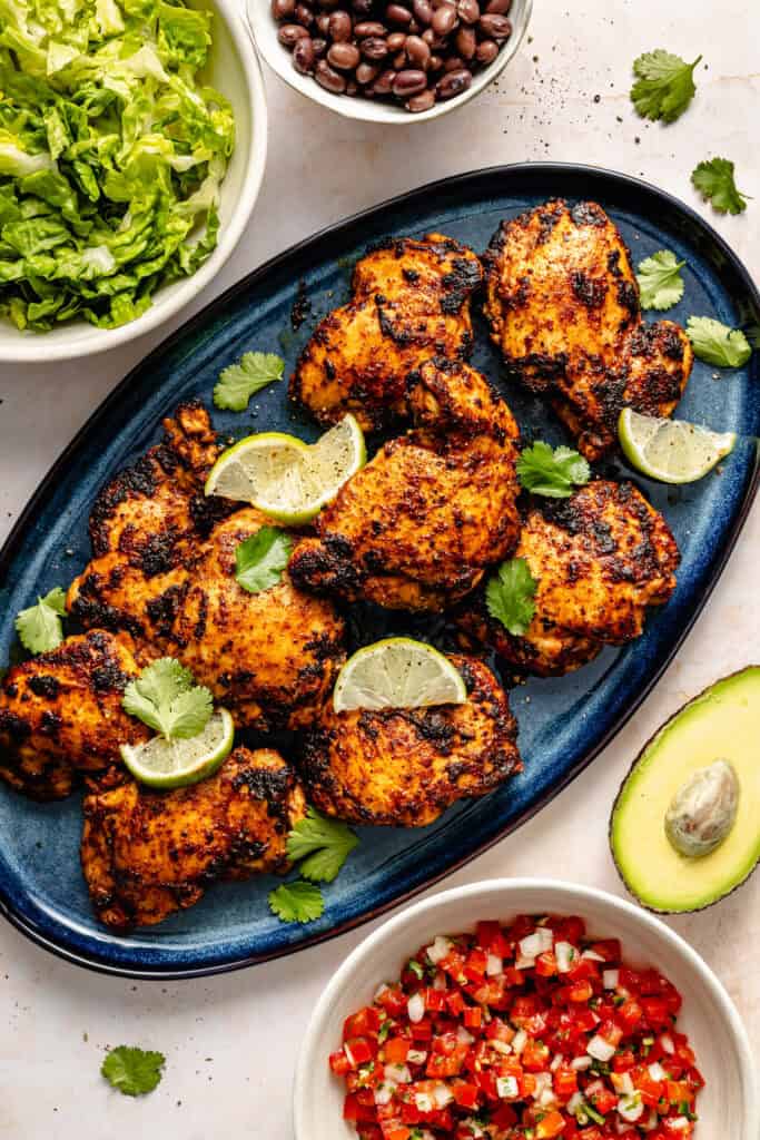 chipotle chicken on platter