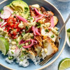 Fish Taco Bowls with Zesty Chipotle Ranch