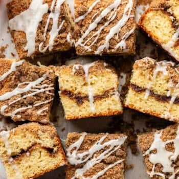 slices of greek yogurt coffee cake