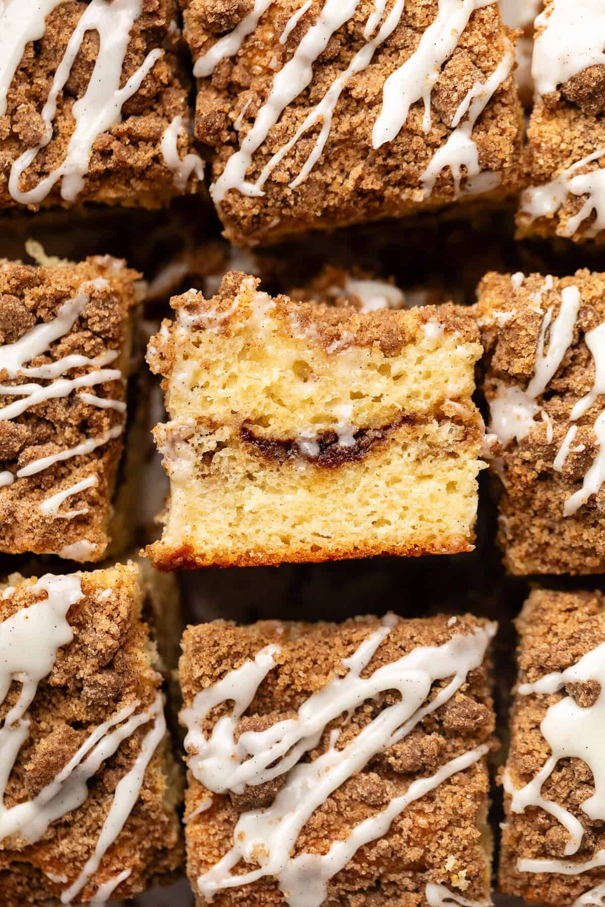 slice of greek yogurt coffee cake