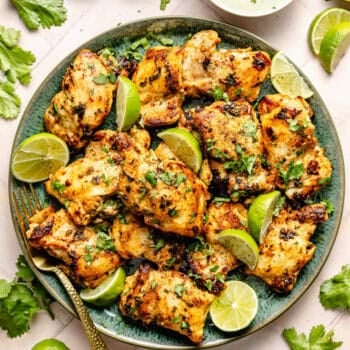 cilantro lime chicken in platter