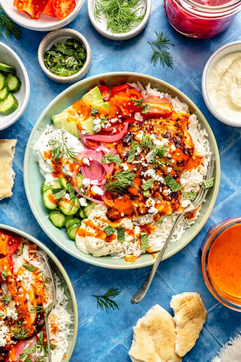 My Favorite Hot Honey Harissa Chicken Bowls (Cava Copycat)
