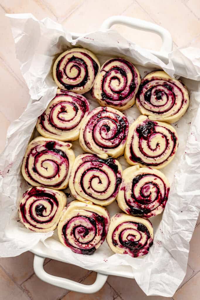 sweet rolls after second rise