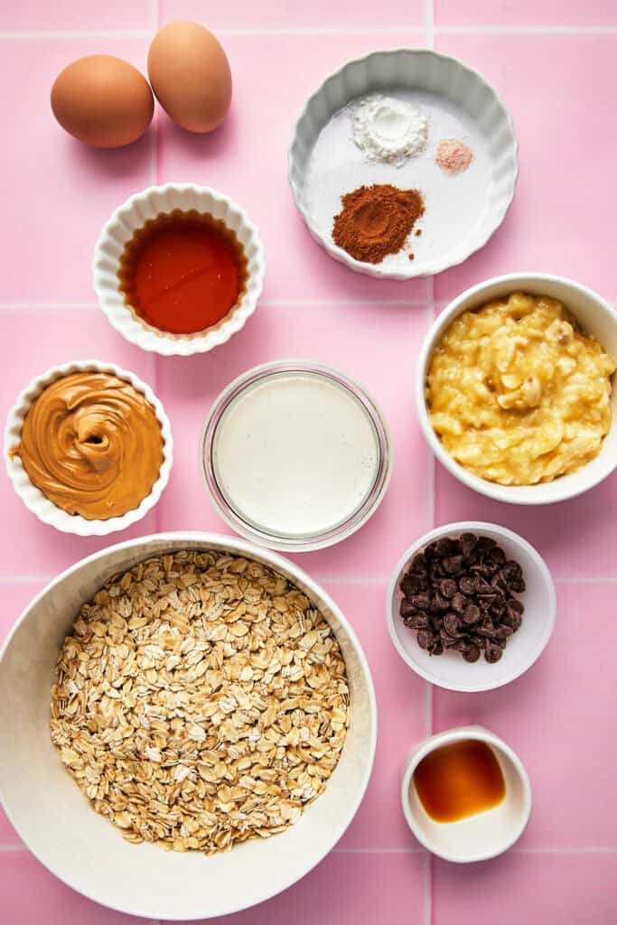 peanut butter banana oatmeal cup ingredients
