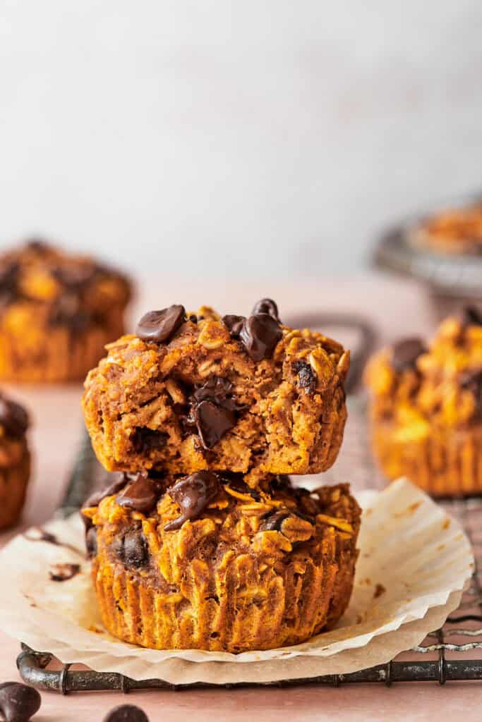 oatmeal cups stacked on each other on wire rack