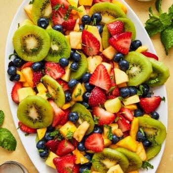 fruit salad on platter