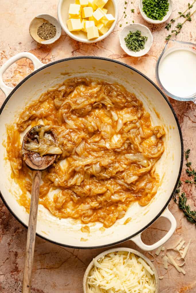 caramelized onions in pan