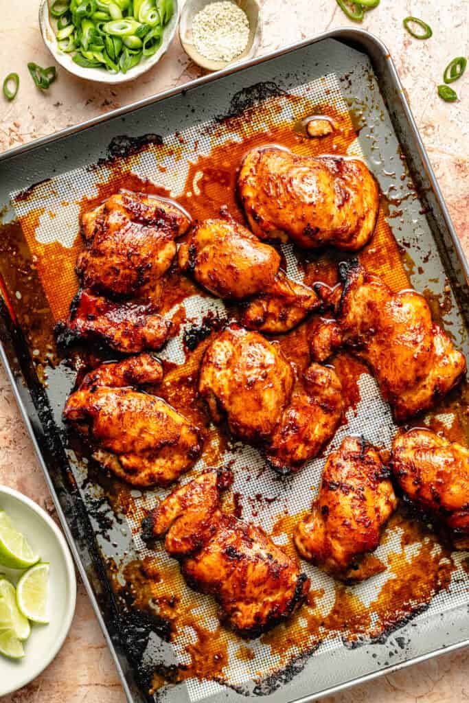 chicke thighs on sheet pan
