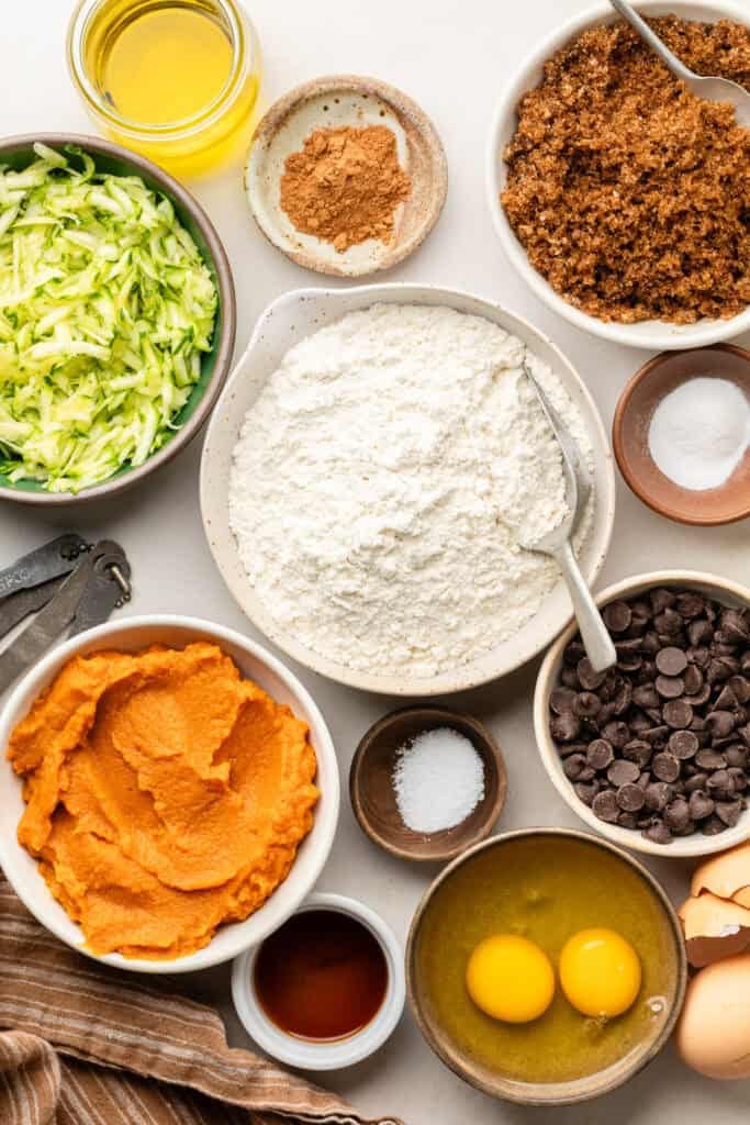 pumpkin zucchini bread ingredients