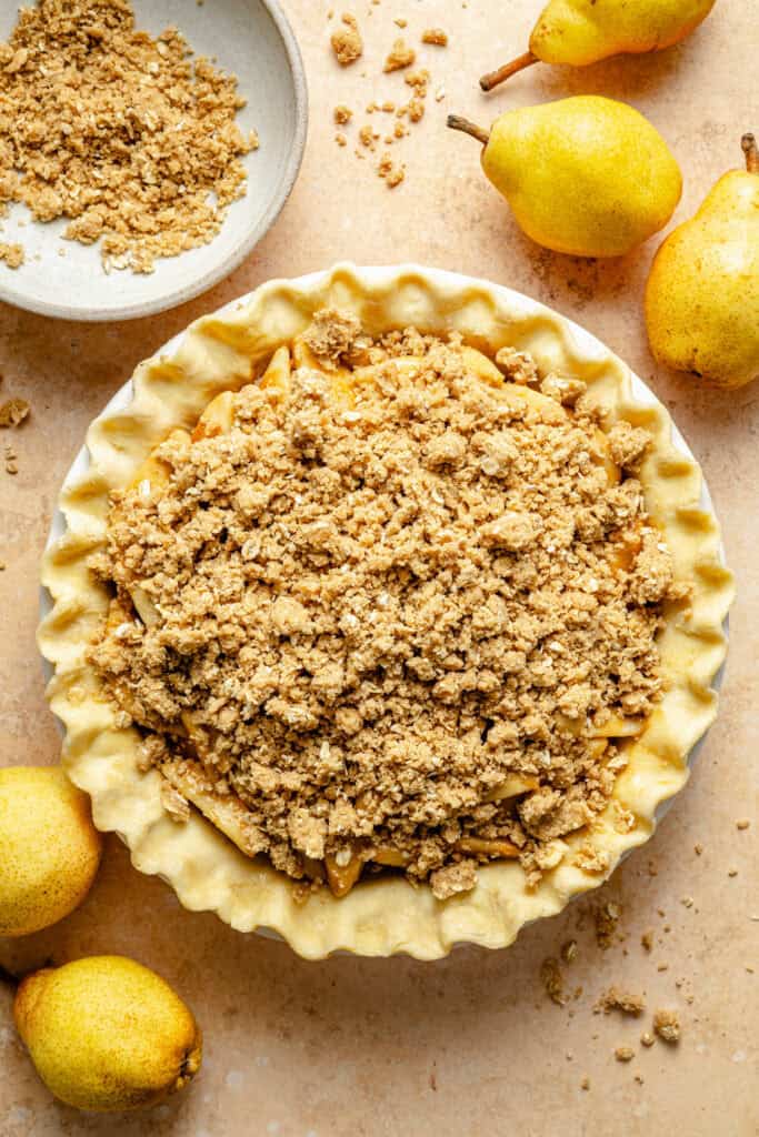 pie prepped for oven
