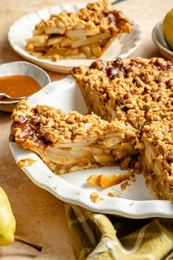 slice of pie in pie plate