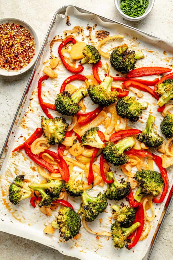 veggies on sheet pan
