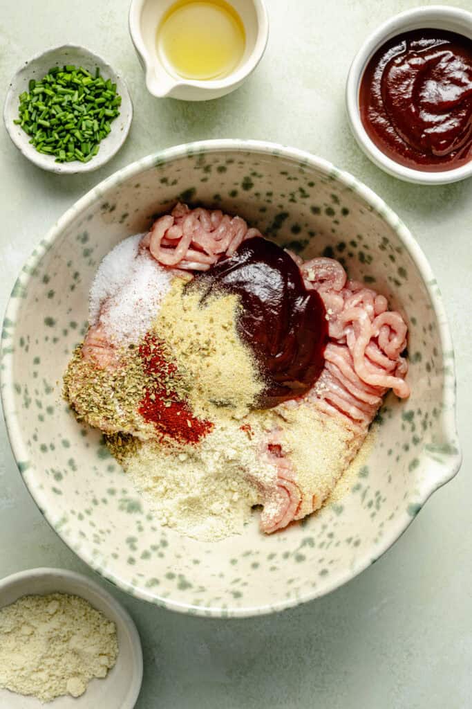 bbq chicken meatball mixture