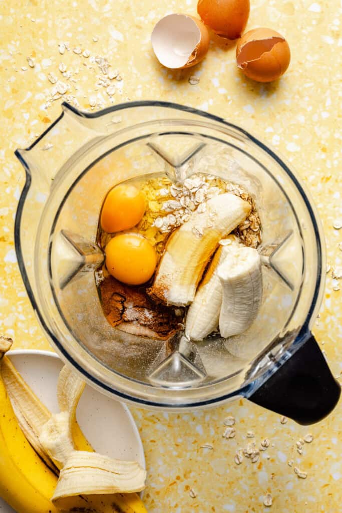 pancake ingredients in blender