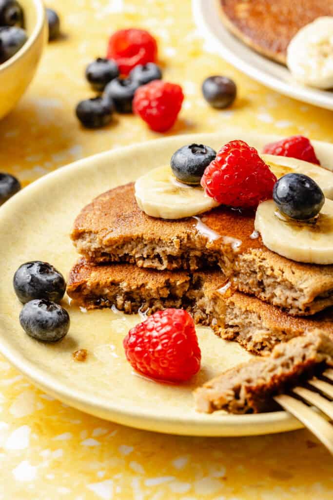 pancakes stacked on each other