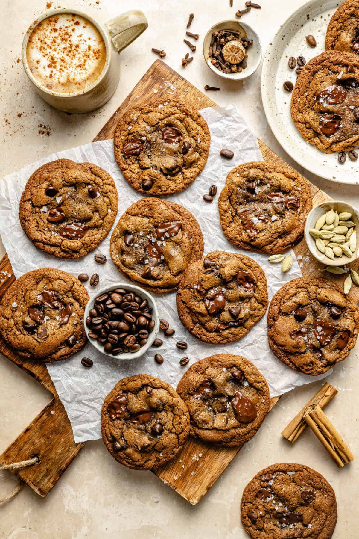 cookies on serving board