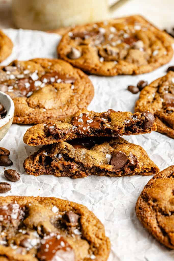 cookie halves stacked on each other