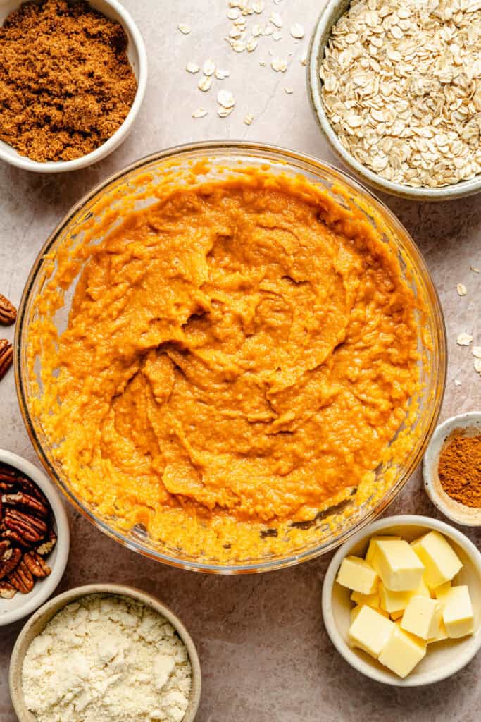 sweet potato mash in bowl