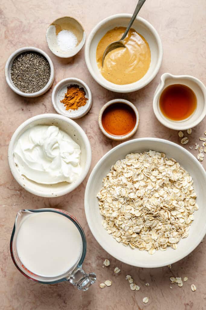 peanut butter overnight oats ingredients