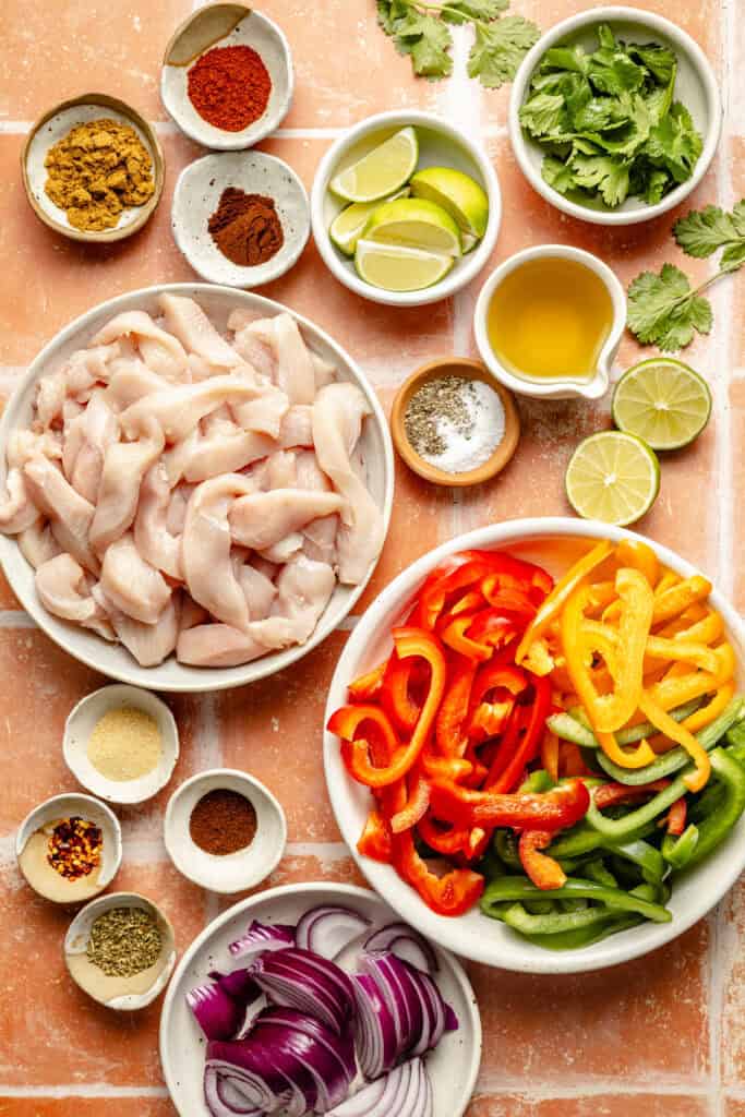 sheet pan chicken fajita ingredients
