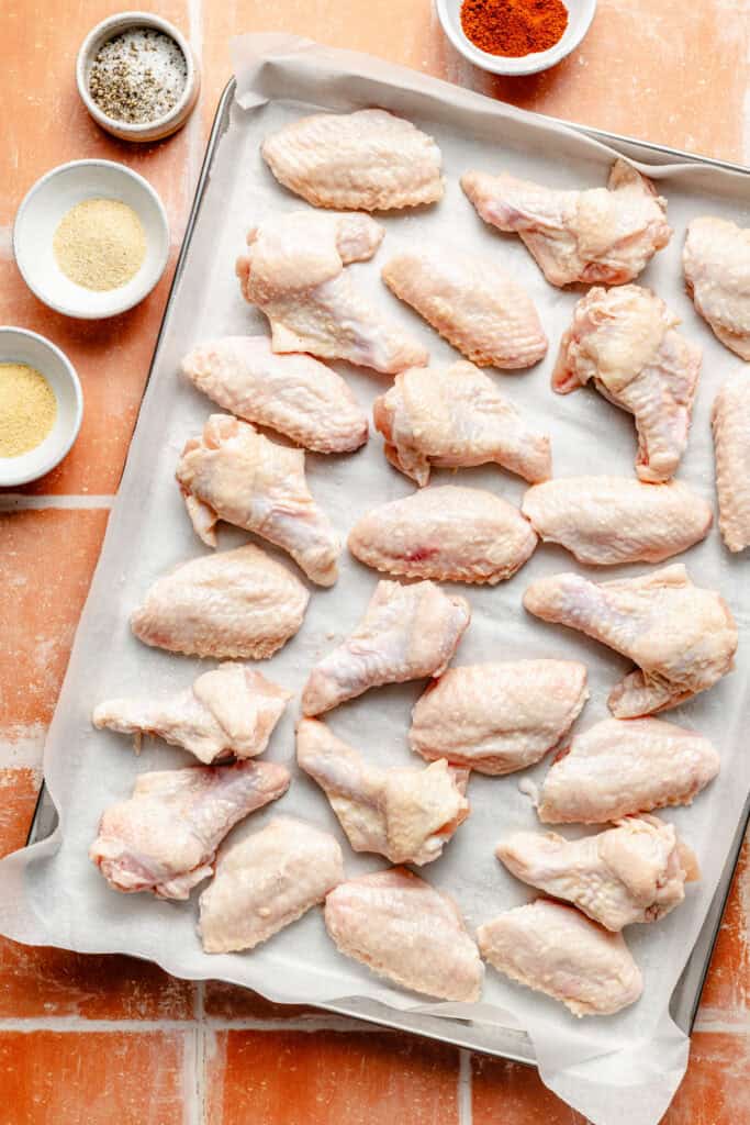 wings on sheet pan