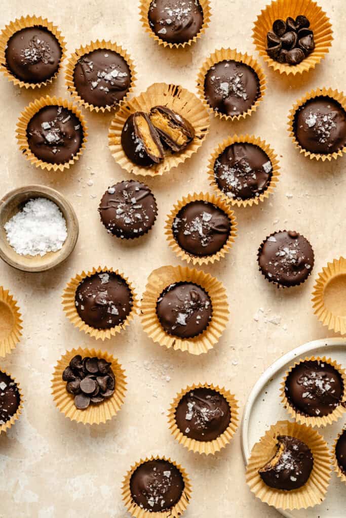 healthy peanut butter cups on board