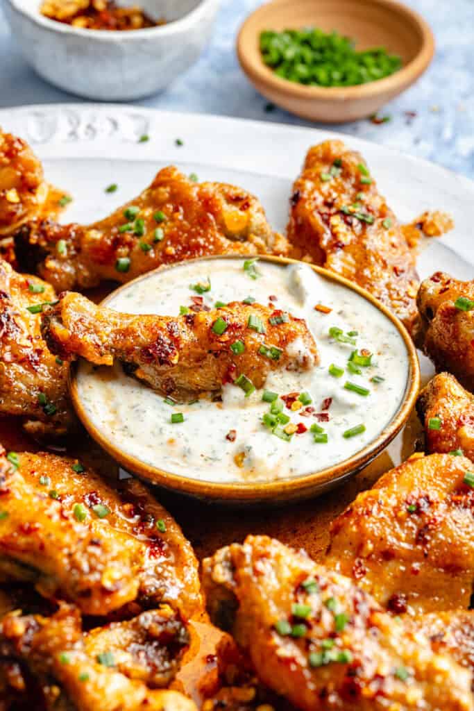 chicken wing in dip