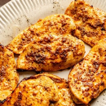 air fryer chicken breast on plate