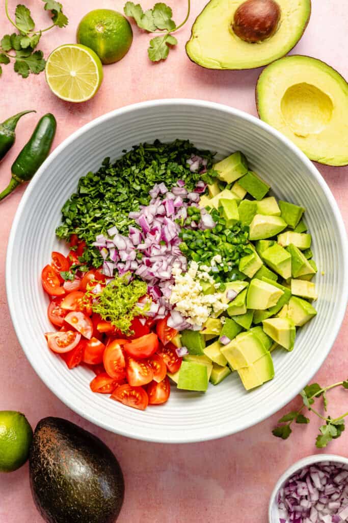 salsa ingredients in bowl