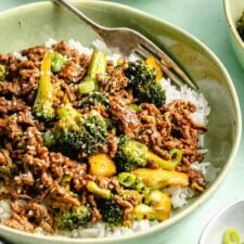 20 Minute Ground Beef and Broccoli