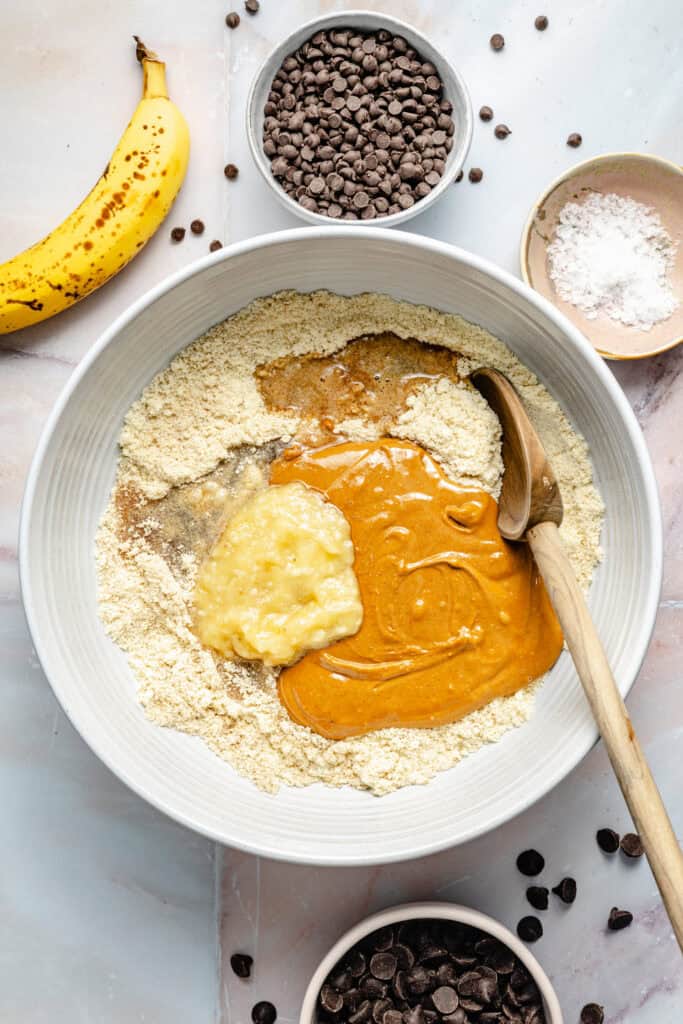 ingredients in mixing bowl
