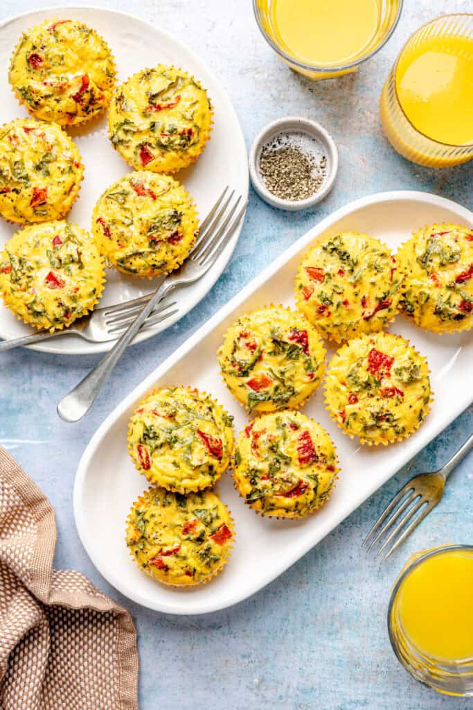 egg bites on serving dish
