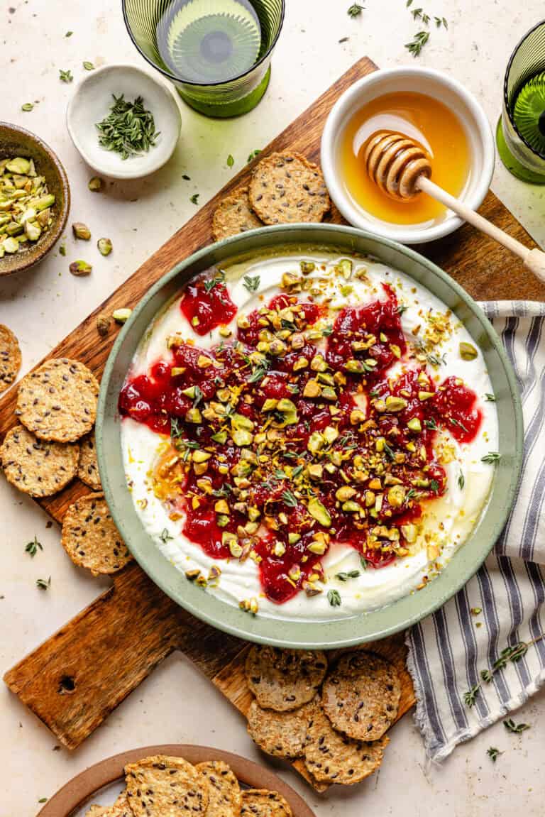 Always Impressive Cranberry Whipped Feta Dip (perfect holiday app!)
